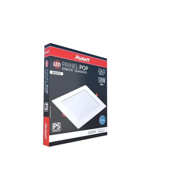 PAINEL POP EMB QD LED BR6500K 18W AVANT