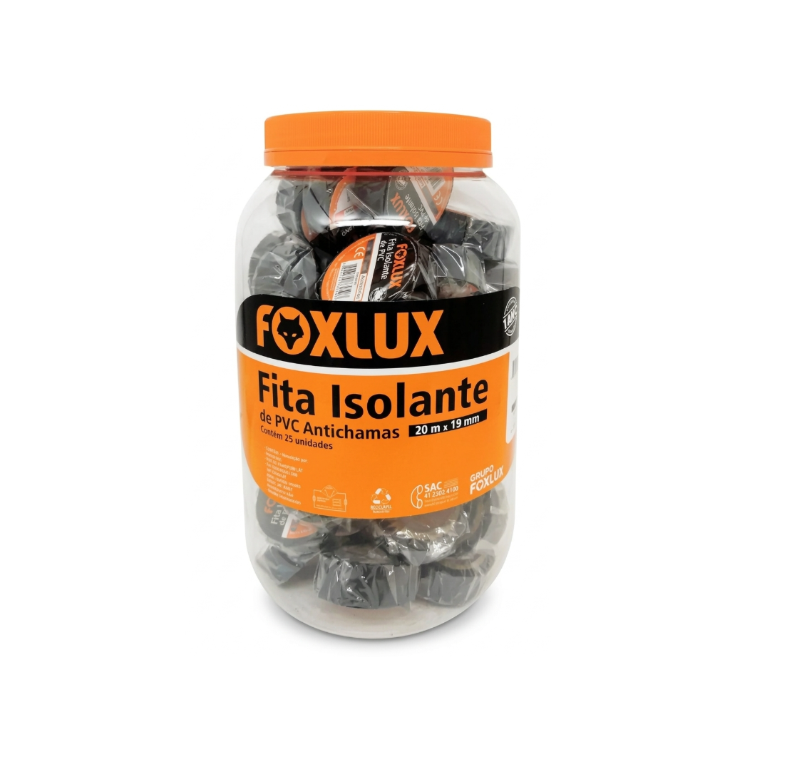 FITA ISOLANTE 19MM X 20M PT FOXLUX