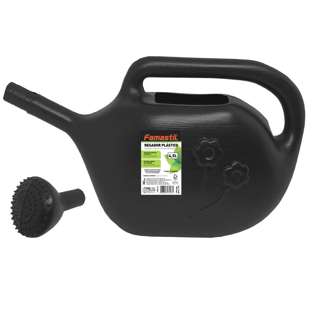 REGADOR PLASTICO 8L PRETO