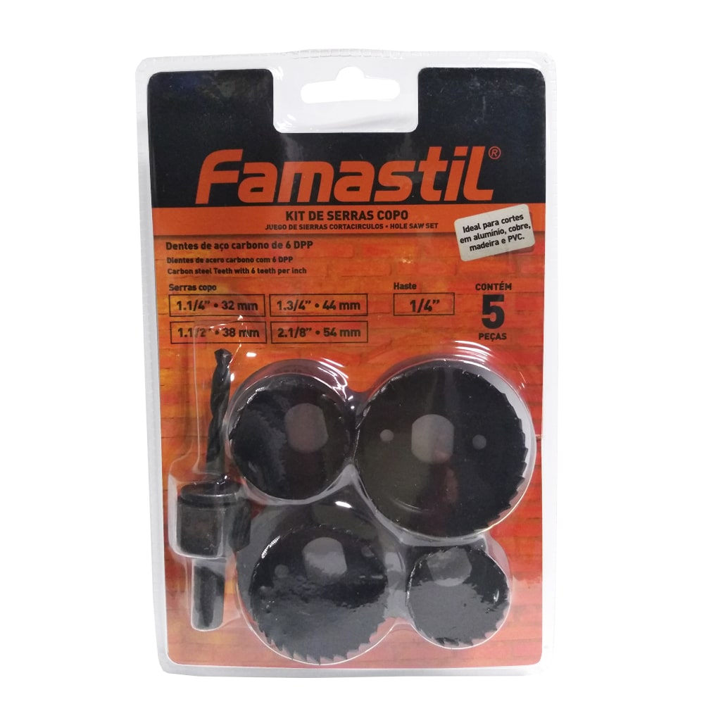 SERRA COPO 5 PEÇAS C/HASTE FAMASTIL