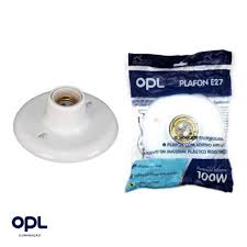 PLAFON PLASTI BOCAL PORC E-27 BCO OPL