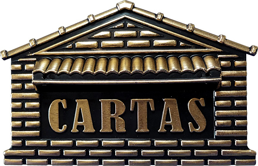 CAIXA CORREIO PVC TJL OURO MURO REAL