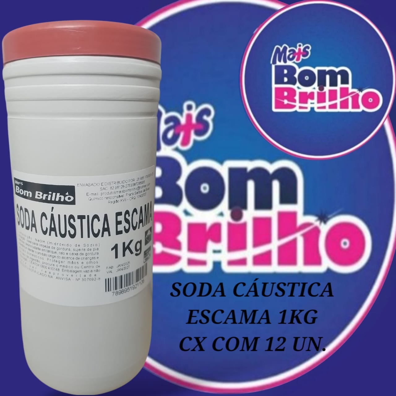 SODA CAUSTICA ESCAMA 1KG MAIS BOM