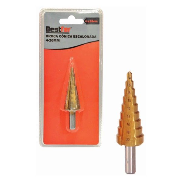 BROCA CONICA ESCALON. 4 A 20MM BESTFER