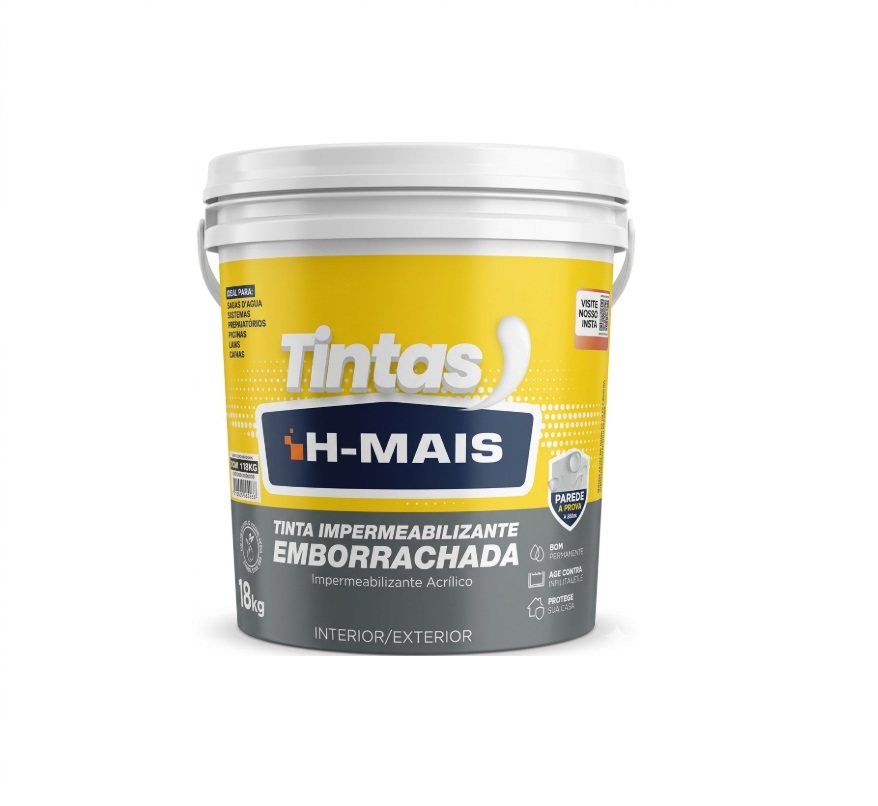 TINTA EMBORRACHADA BRANCO 18KG H-MAIS