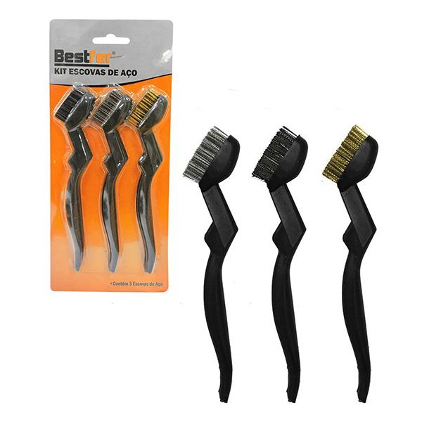 KIT 3 ESCOVAS P/LIMPEZA BESTFER