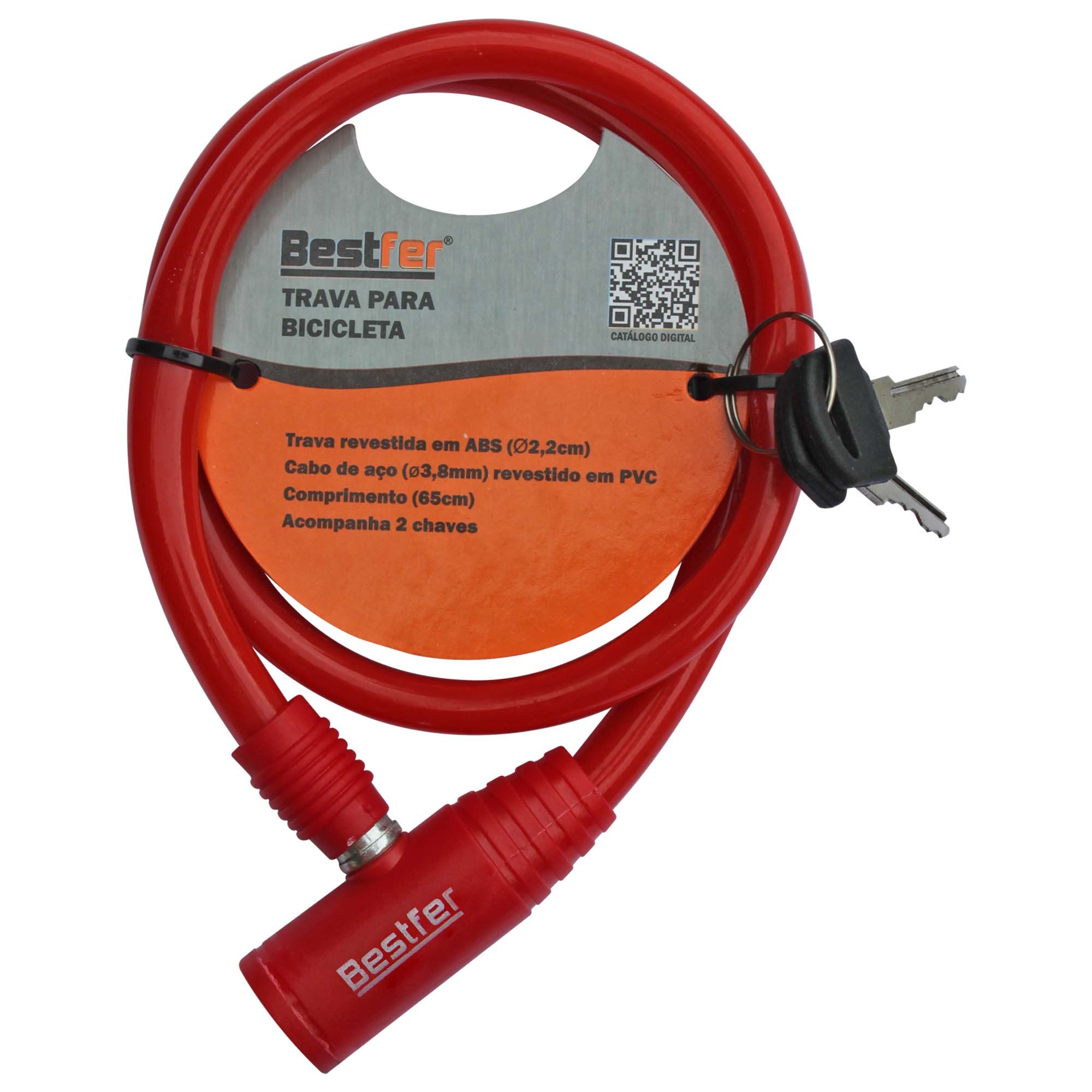 TRAVA P/BICICLETA VERM 65CM REFO BESTFER