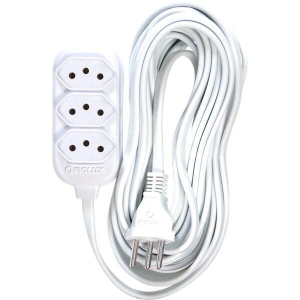EXTENSÃO CONNECT 3T - 2P+T - 3M - BRANCA