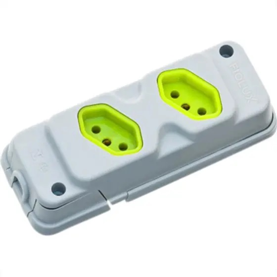 TOMADA BARRA ROBUST 2T-2P+T CZ/VD