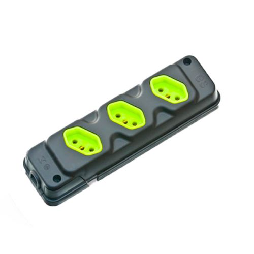 TOMADA BARRA ROBUST 3T-2P+T PT/VD