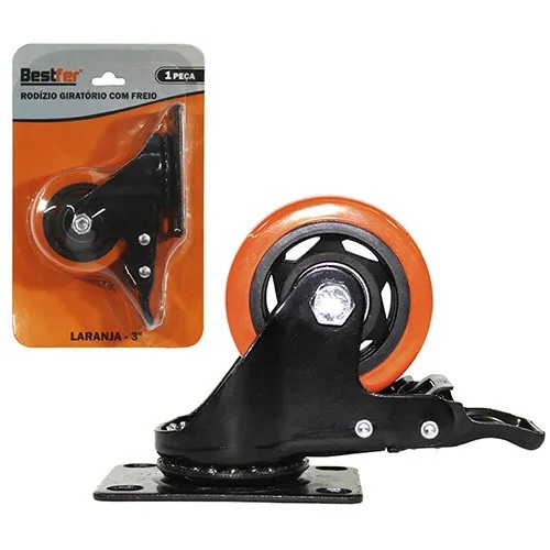 RODIZIO GIRATORIO LR C/FREIO 3POL