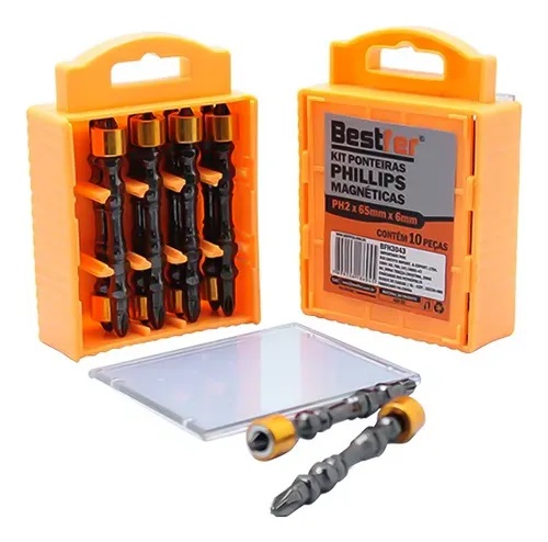 KIT PONTEIRA BITS PH2XSL6 X 65MM (10 PC)