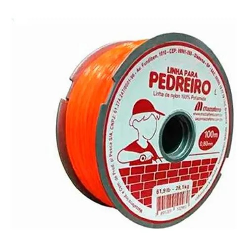 LINHA PEDREIRO PE 100M LARANJA