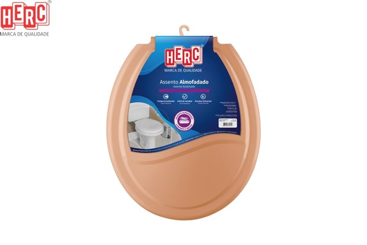 ASSENTO SANITÁRIO ALMOFADADO CARAMELO