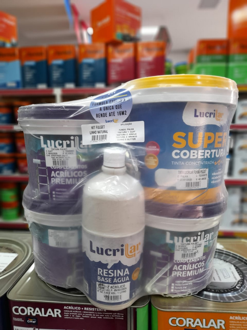 KIT TEXTURA FULGET LINHO NATURAL