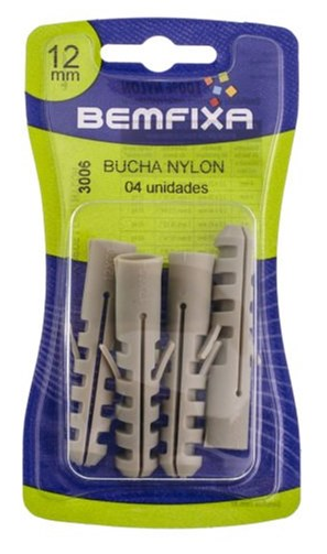 BUCHA DE NYLON 12 MM SC C/4