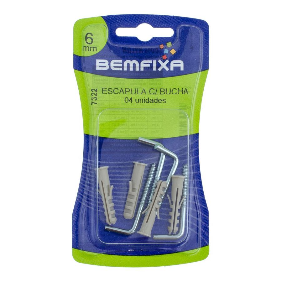 ESCAPULA ZINCADA C/BUCHA NYLON 06MM SC/4