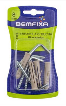ESCAPULA ZINCADA C/BUCHA NYLON 08MM SC/4