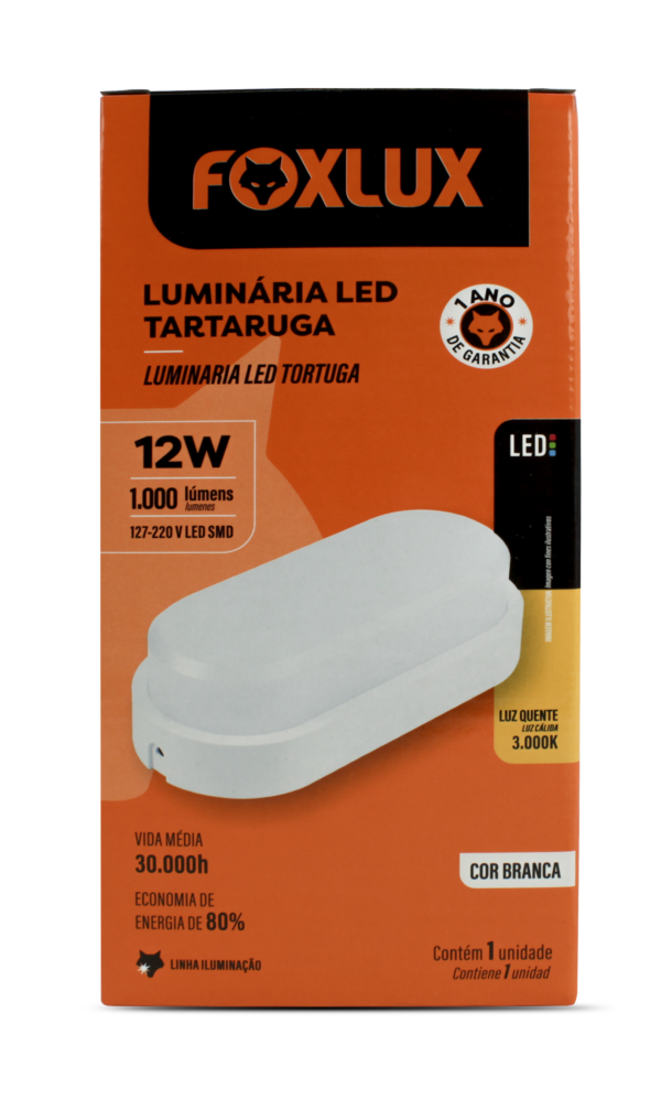 LUMINARIA LED  TARTARUGA 12W 6500K BC
