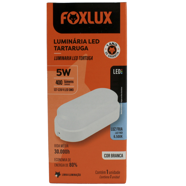 LUMINARIA LED  TARTARUGA 5W 6500K BC