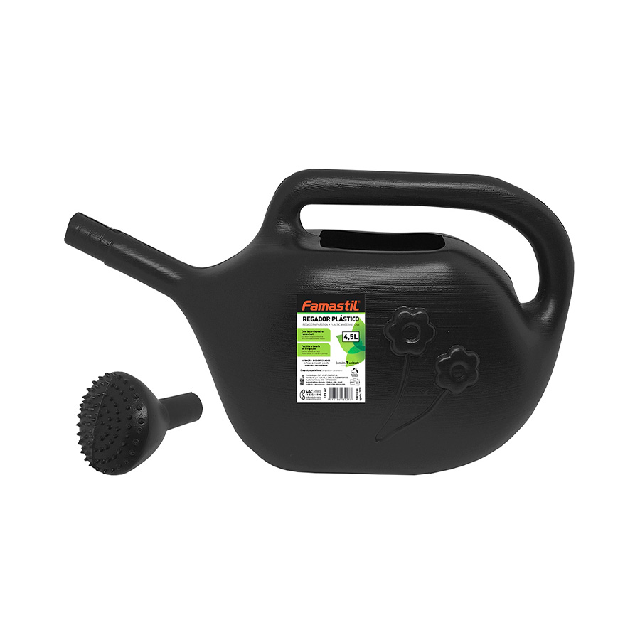 REGADOR PLASTICO 4,5L PRETO