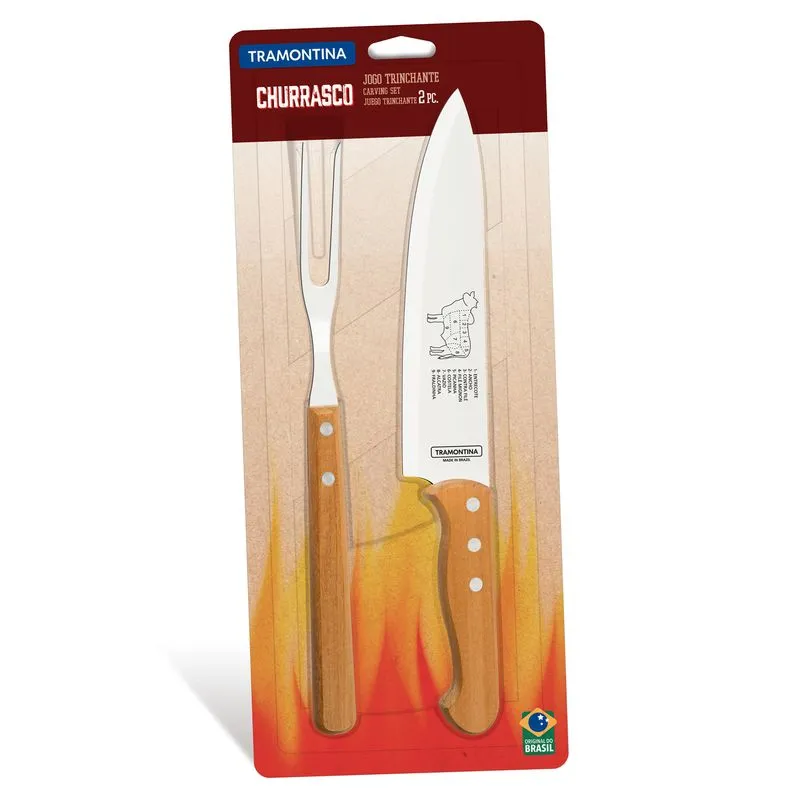 JOGO TRINCHANTE INOX CABO MAD 2 PCS