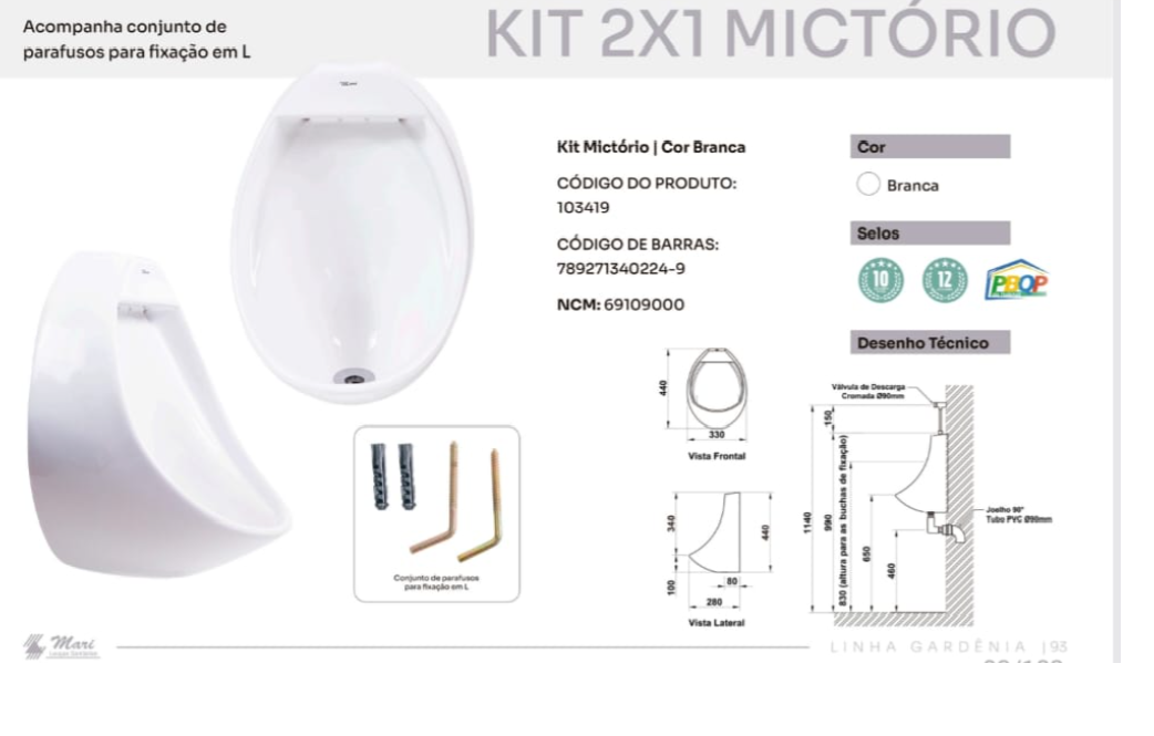 KIT MICTORIO 2X1 GARDENIA BRANCO