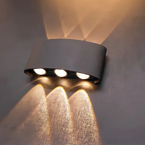 LUMINARIA ARAND LED MEIA LUA 6W ABS PT