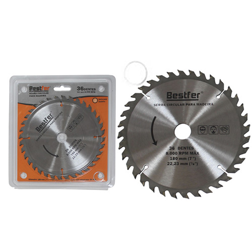 DISCO CORTE MADEIRA 180MM 7” 36D
