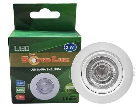 LUMINARIA EMB SPOT 3W RED 6400K