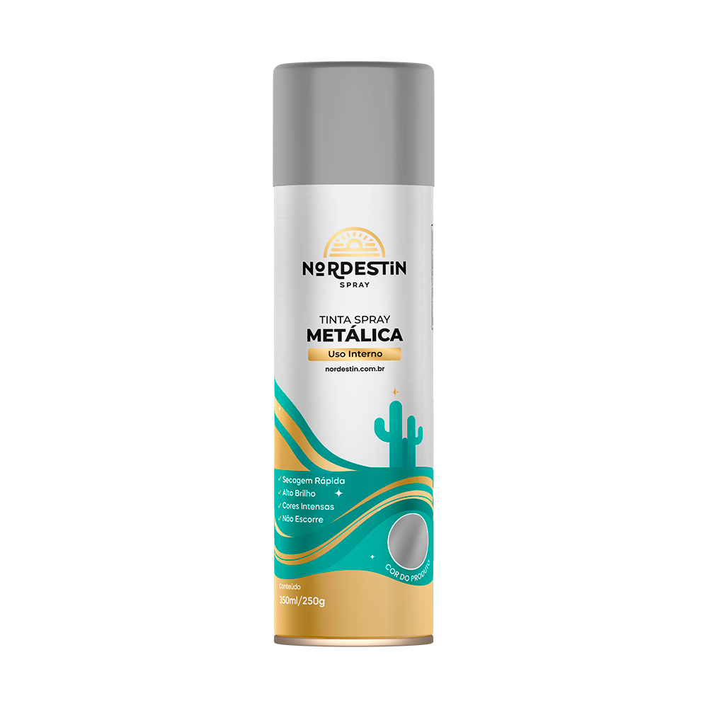 TINTA SPRAY METALICA 350ML PRATA NORD