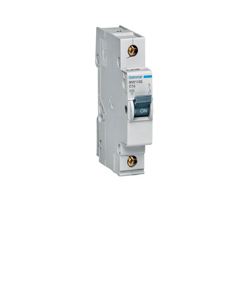DISJUNTOR MONO CURVA C 16A ELETROMAR