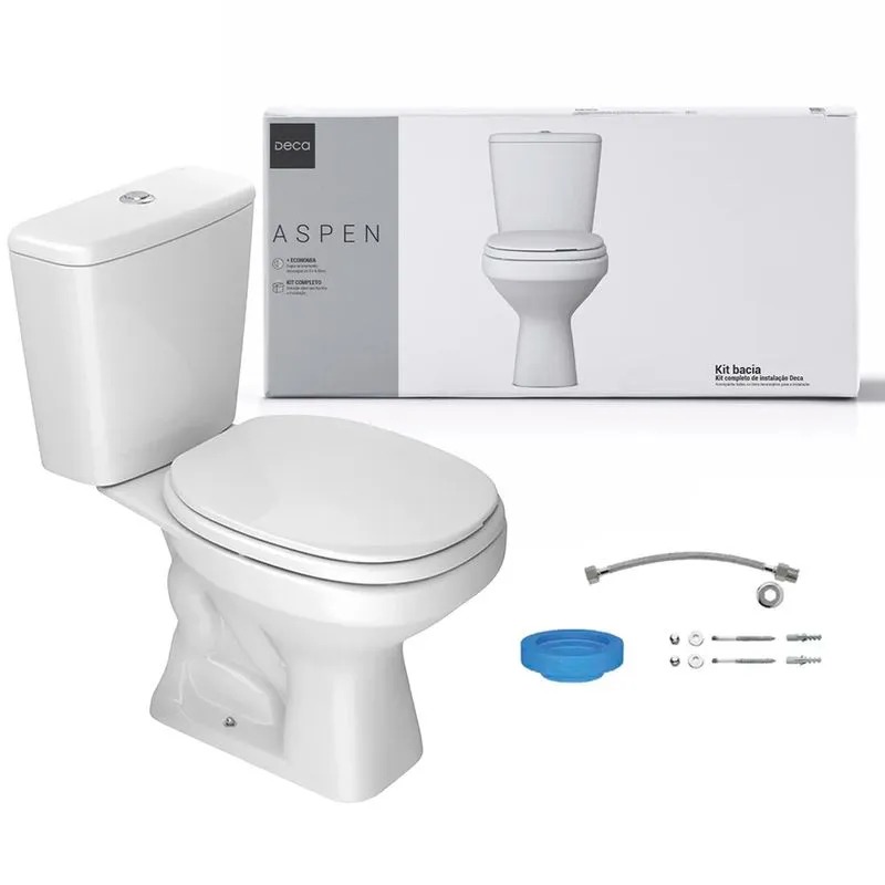 KIT BACIA+CAIXA+INST 3/6L ASPEN BR