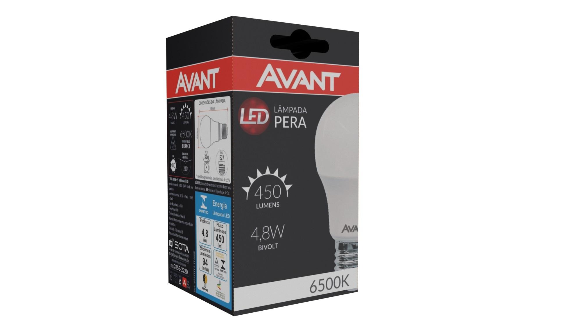 LAMPADA BULBO BR6500K 4,8W AVANT