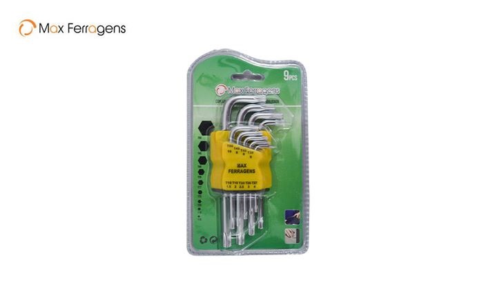 CHAVE ALLEN TORX 9PCS MAX FERRAGENS