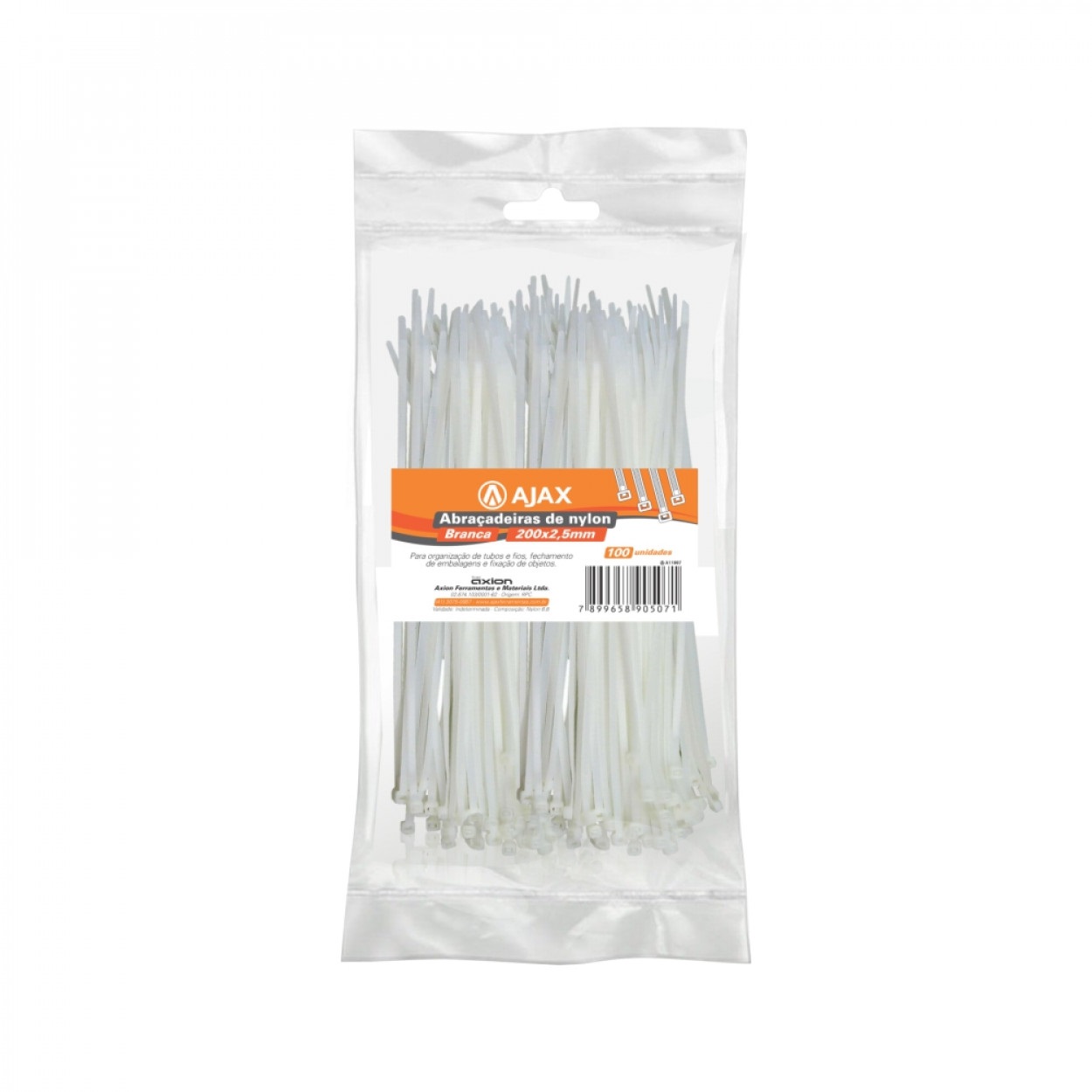 ABRACADEIRA NYLON 80X2,5MM BR AJAX