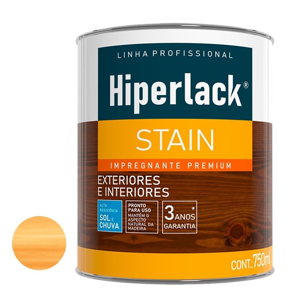 VERNIZ HIPERLACK STAIN NATURAL 3,0L